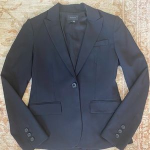 Theory black blazer single button. size 2